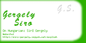 gergely siro business card
